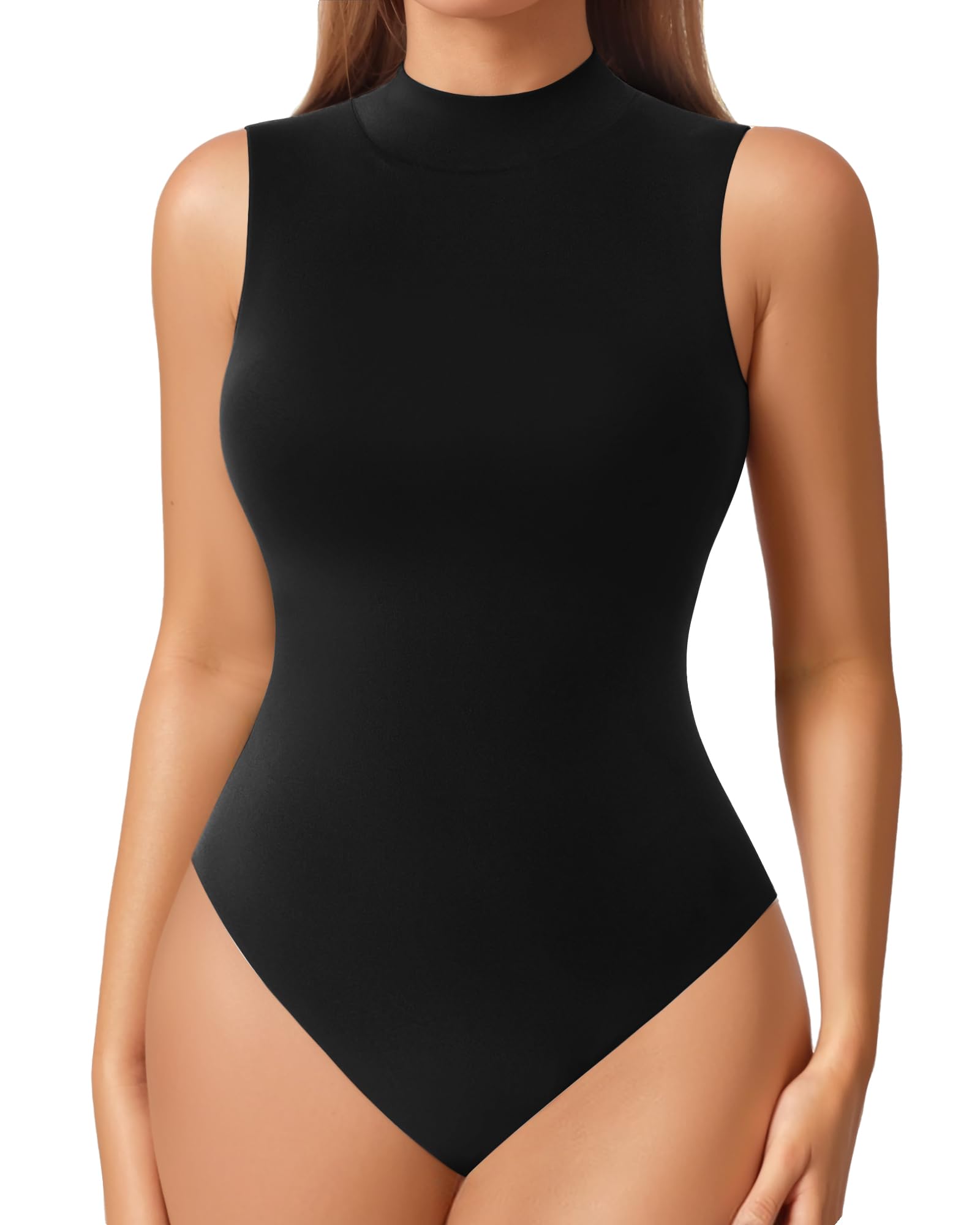 トップス andmary Juno turtle knit bodysuit mocha 61EW9G6PglL.jpg