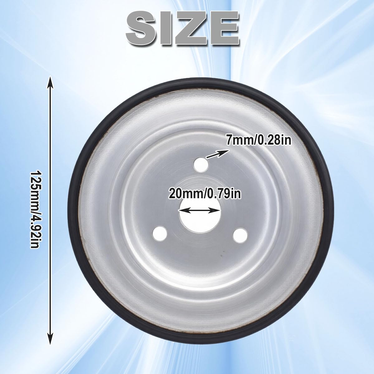 ZAMDOE 11517619020 Poulie de pompe à eau moteur pour BMW 1er F20 F21 3er F30 F31 pour Citroen C3 C4 C5 DS3 DS4 DS5 pour Mini R55 R56 R57 R58 R59 R60 R61 11517545958 11517571012 120459 120447