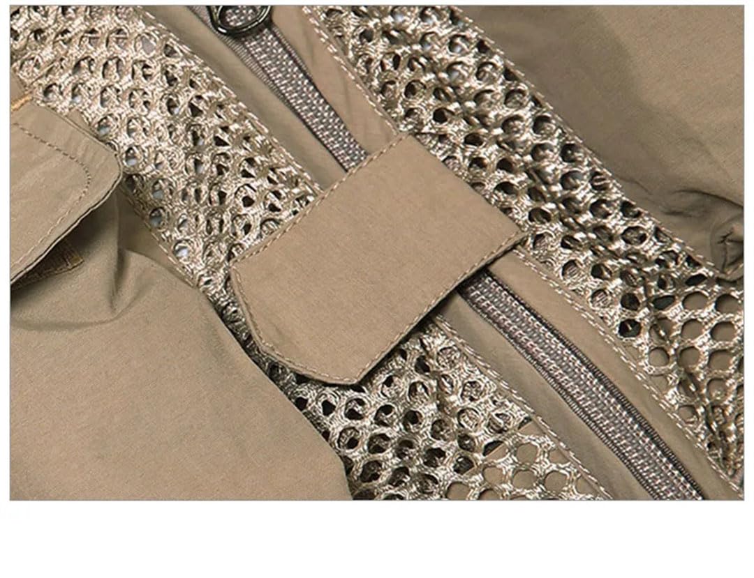 Gilet da pesca da uomo kaki multi tasca gilet da uomo Hunter Fisherman Clothig Giacca senza maniche multiuso