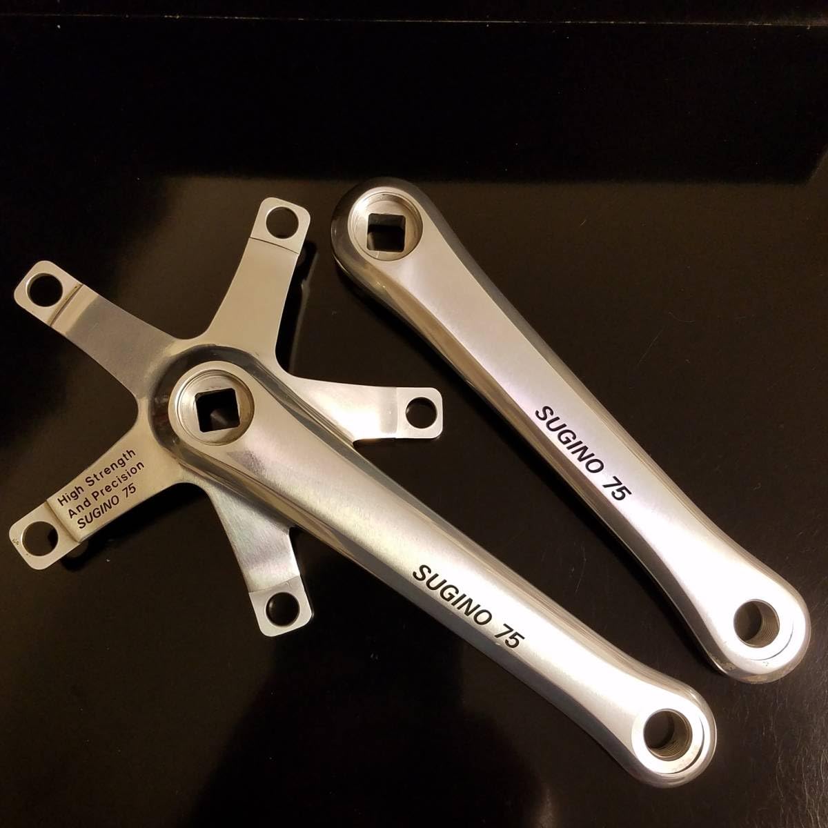 ビンテージ スギノ75 SUGINO75 ロードクランク 170mm Sugino SG75 DD2 禅 ZEN 144 クランクセット ブラック