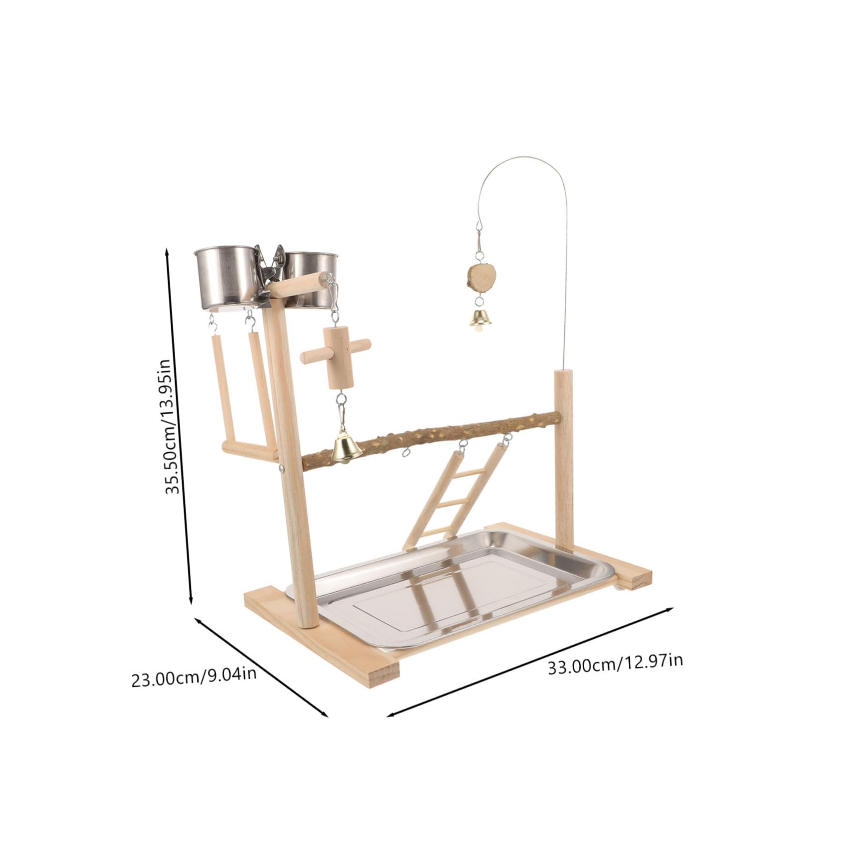 Yardwe Soporte De Madera para Pájaros Jaula para Pájaros Perchas Juguetes Duraderos