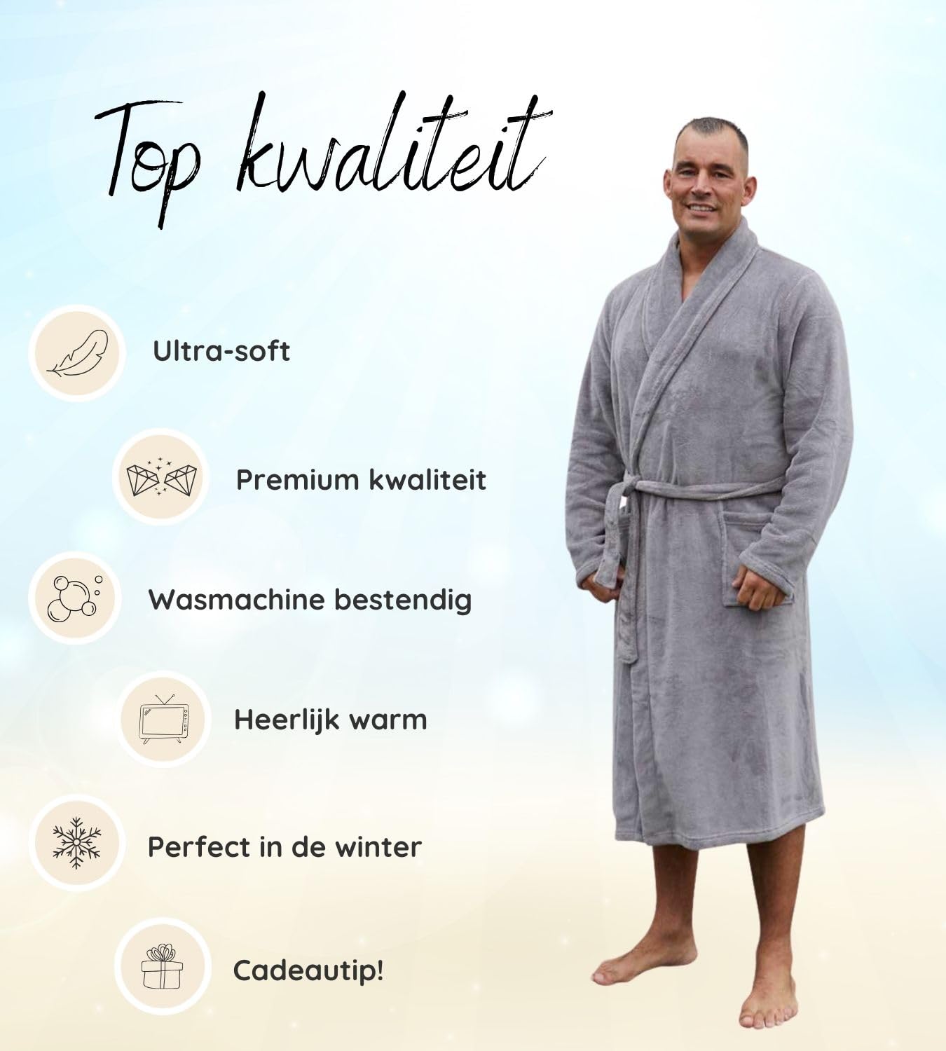 RELAX COMPANY - Fleece-Bademantel mit Namen Bestickt - Bademantel - Schalkragen - Männer und Frauen - Morgenmantel mit Stickerei personalisiert