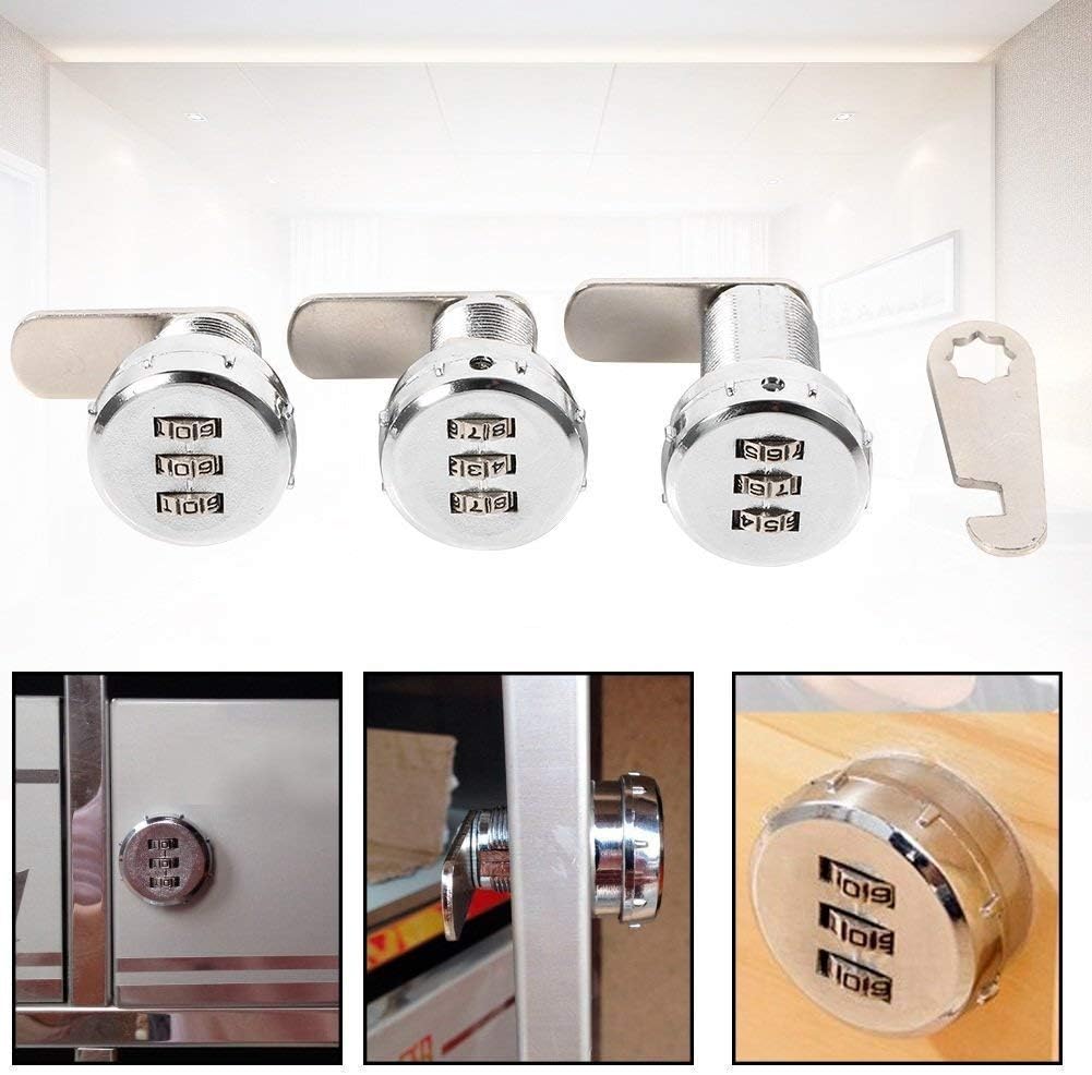Installation diagram showing lock mounted on wood