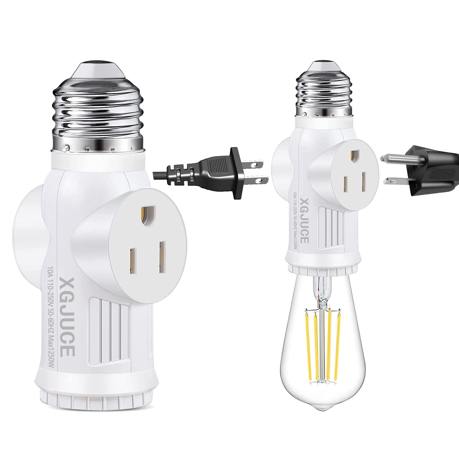 Light Socket Adapter - 2 Pack E26/E27 -8 Light Socket Adapter - 2 Pack E26/E27 -8