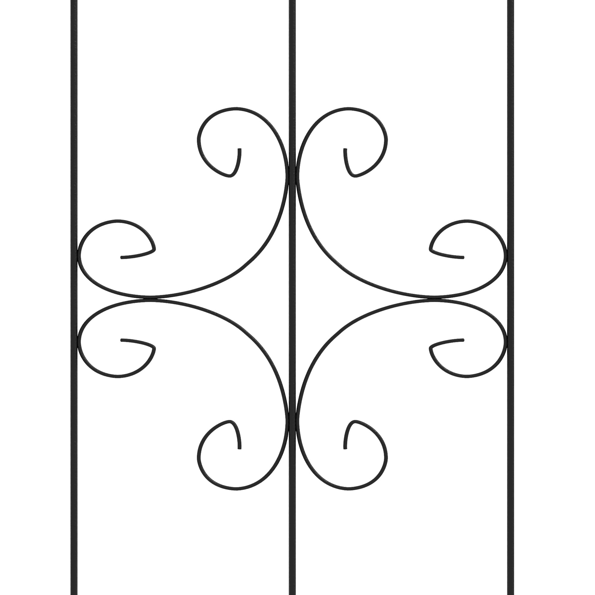 Outsunny Juego de 2 Enrejados de Jardín, Soportes para Plantas Trepadoras con Marco de Acero, para Frutas, Verduras, Flores, Decoración Exterior para Patio, Terraza, 50x180 cm, Negro