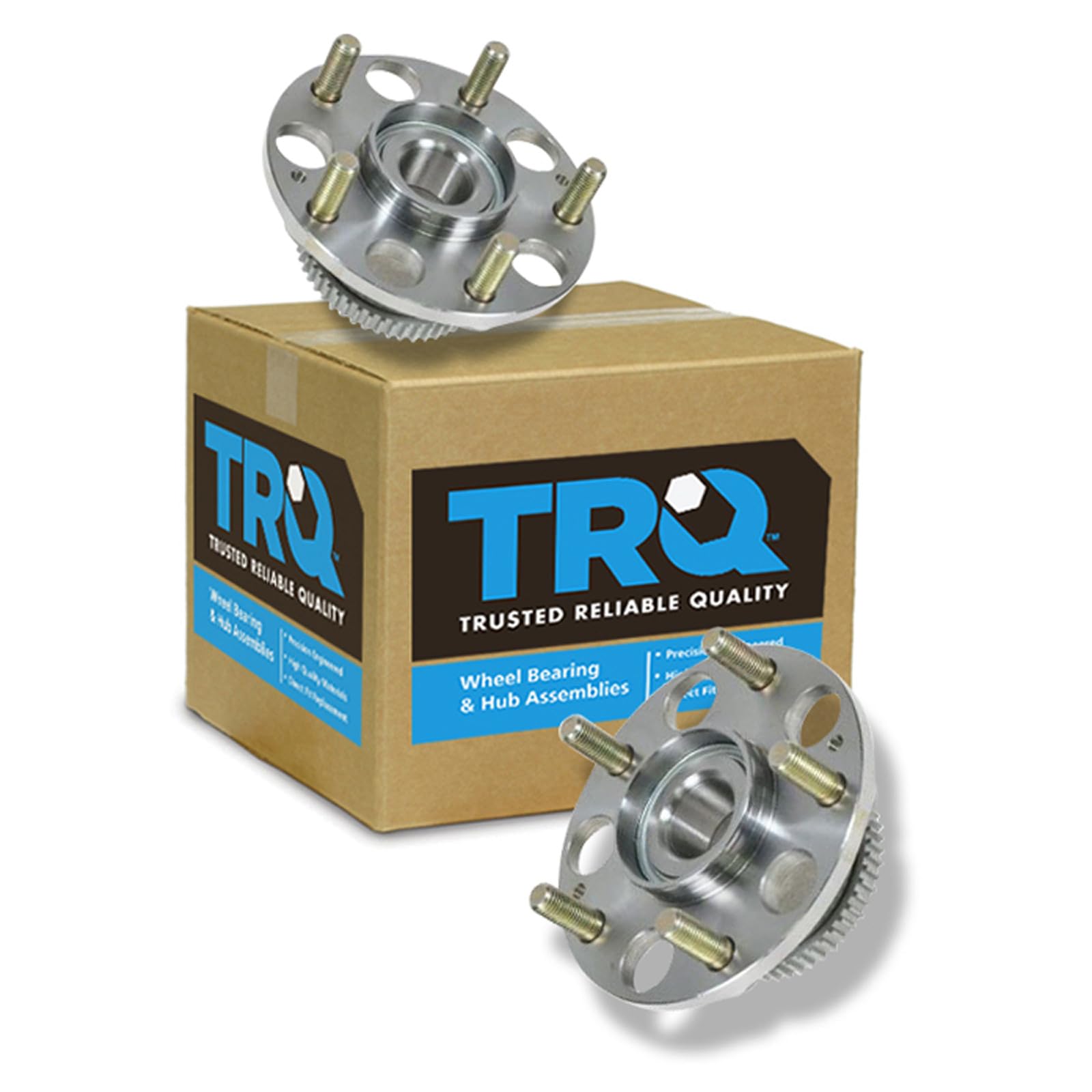 TRQ Rear Driver and Passenger Side Wheel Bearing and Hub Assembly Set 2