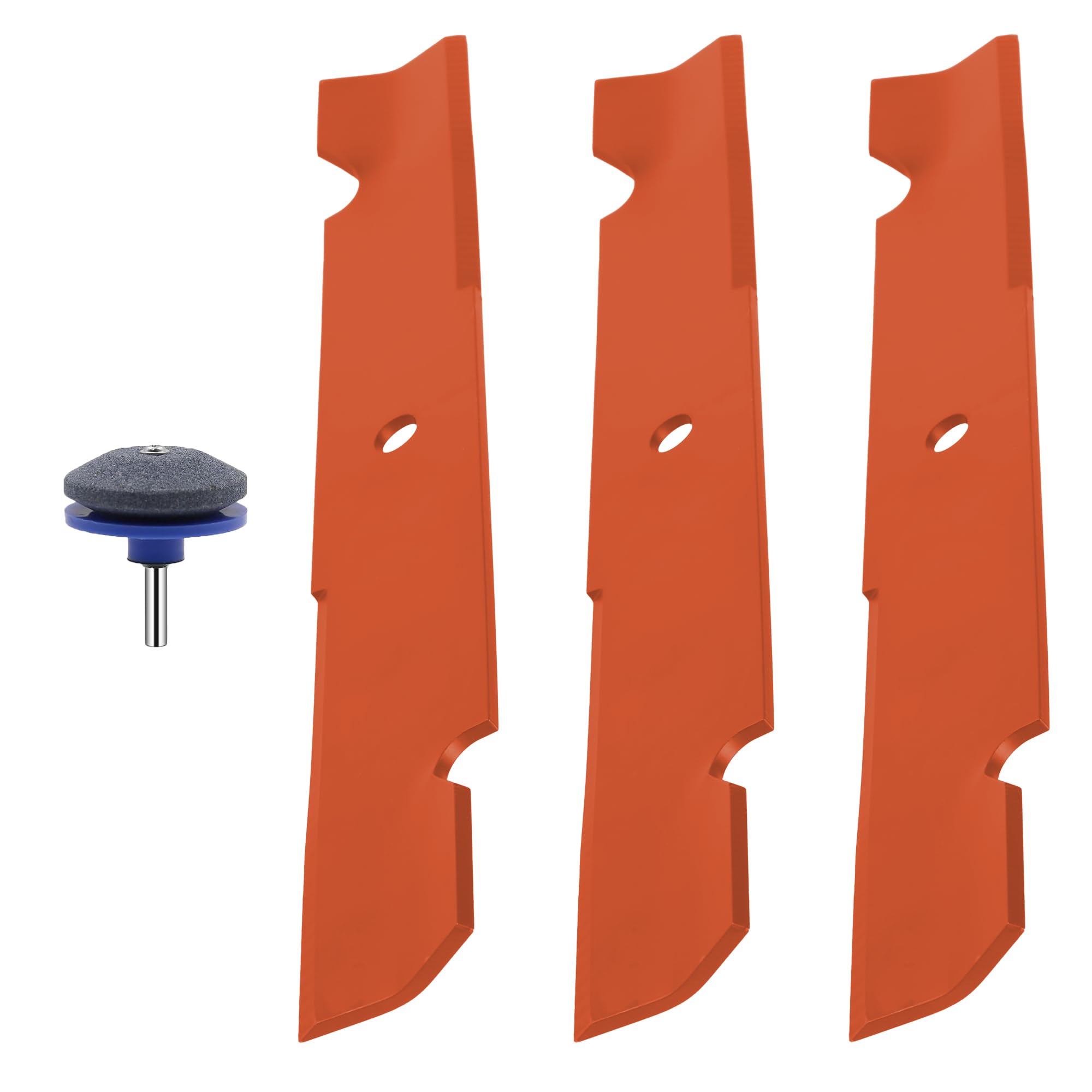 Set di 3 lame per tosaerba, lame per pacciamatura compatibili con/sostituzione per tosaerba Bad Boy da 137,2 cm, sostituisce l'OEM n. 038-0005-00, ha un affilacoltelli smussato per tosaerba.