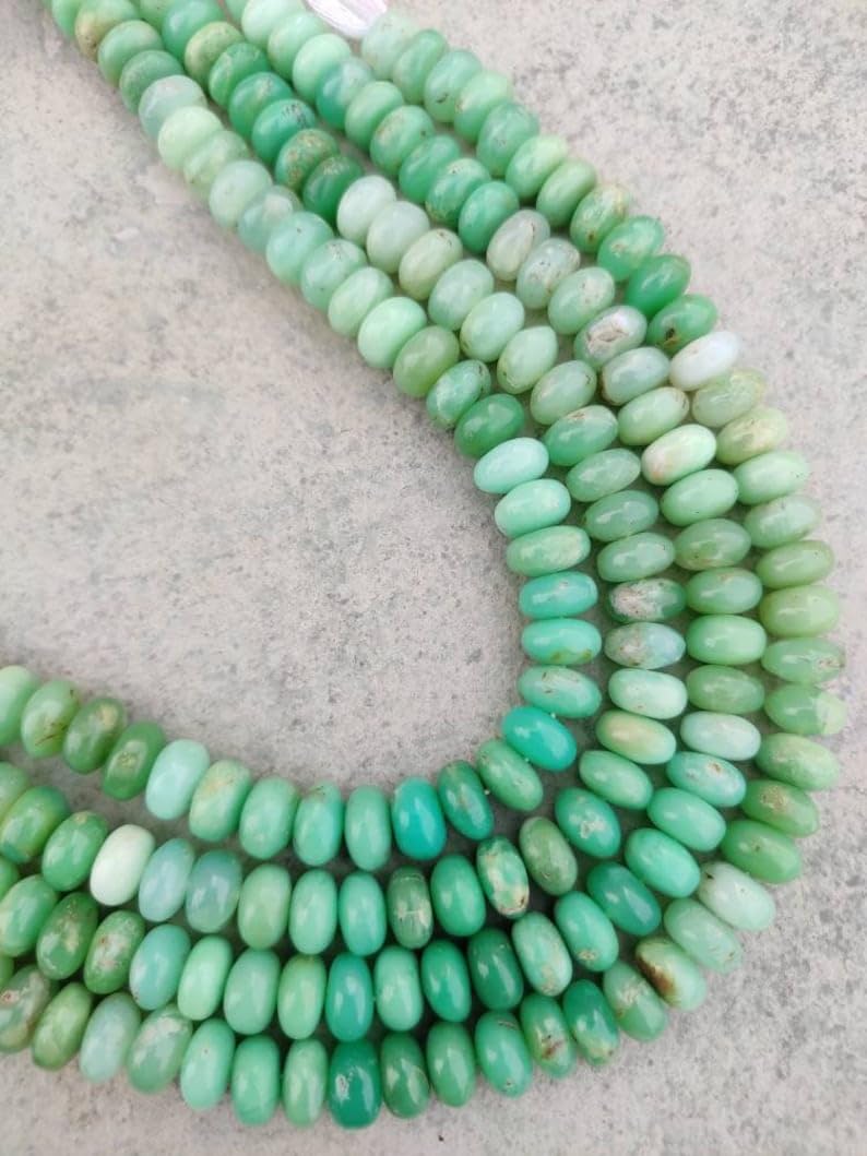 Perles rondes en chrysoprase naturelle de 9mm pour création de bijoux DIY