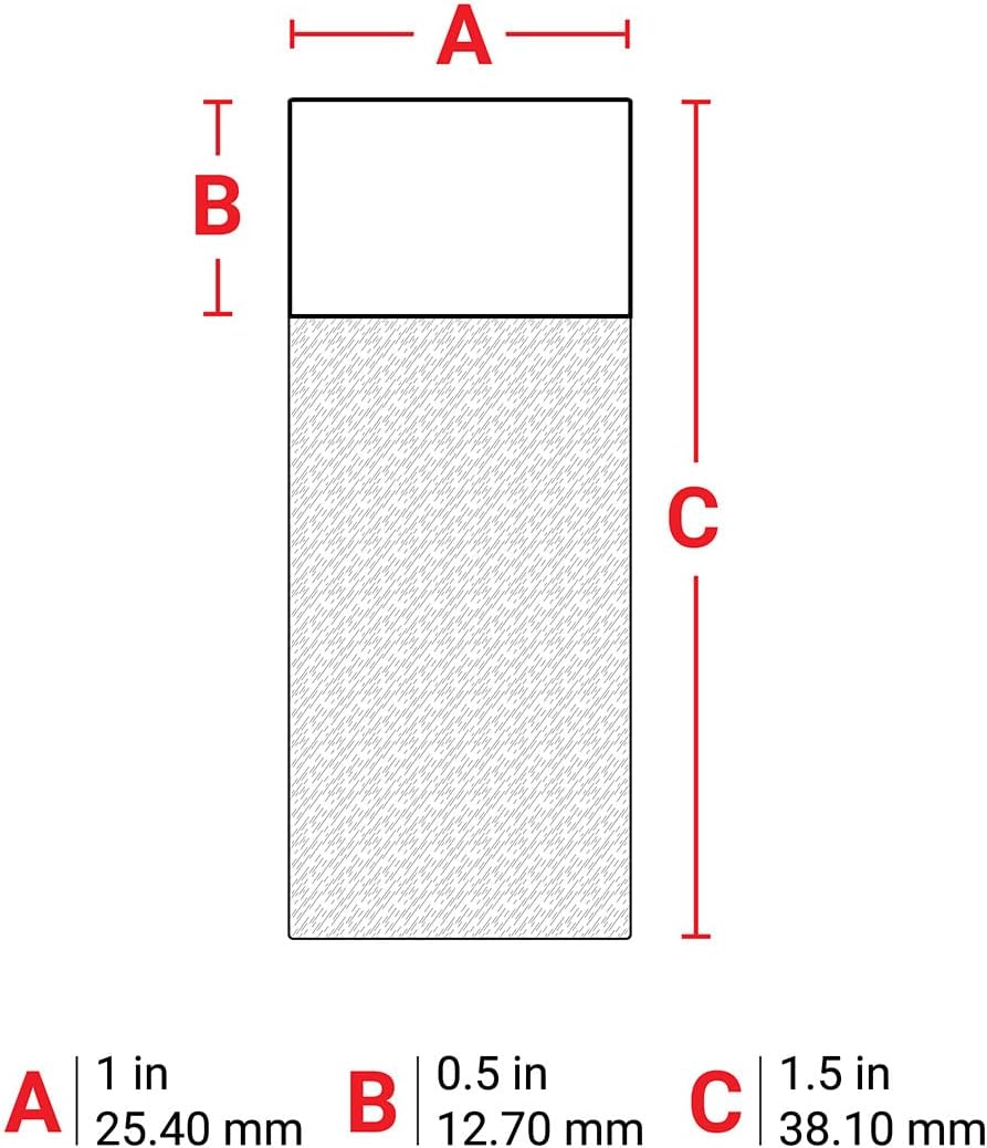 Brady WRAP-4-427 1" Width x 1.5" Height, B-427 Vinyl, Matte Finish White Wraptor Self-Laminating Label (3600 per Roll)