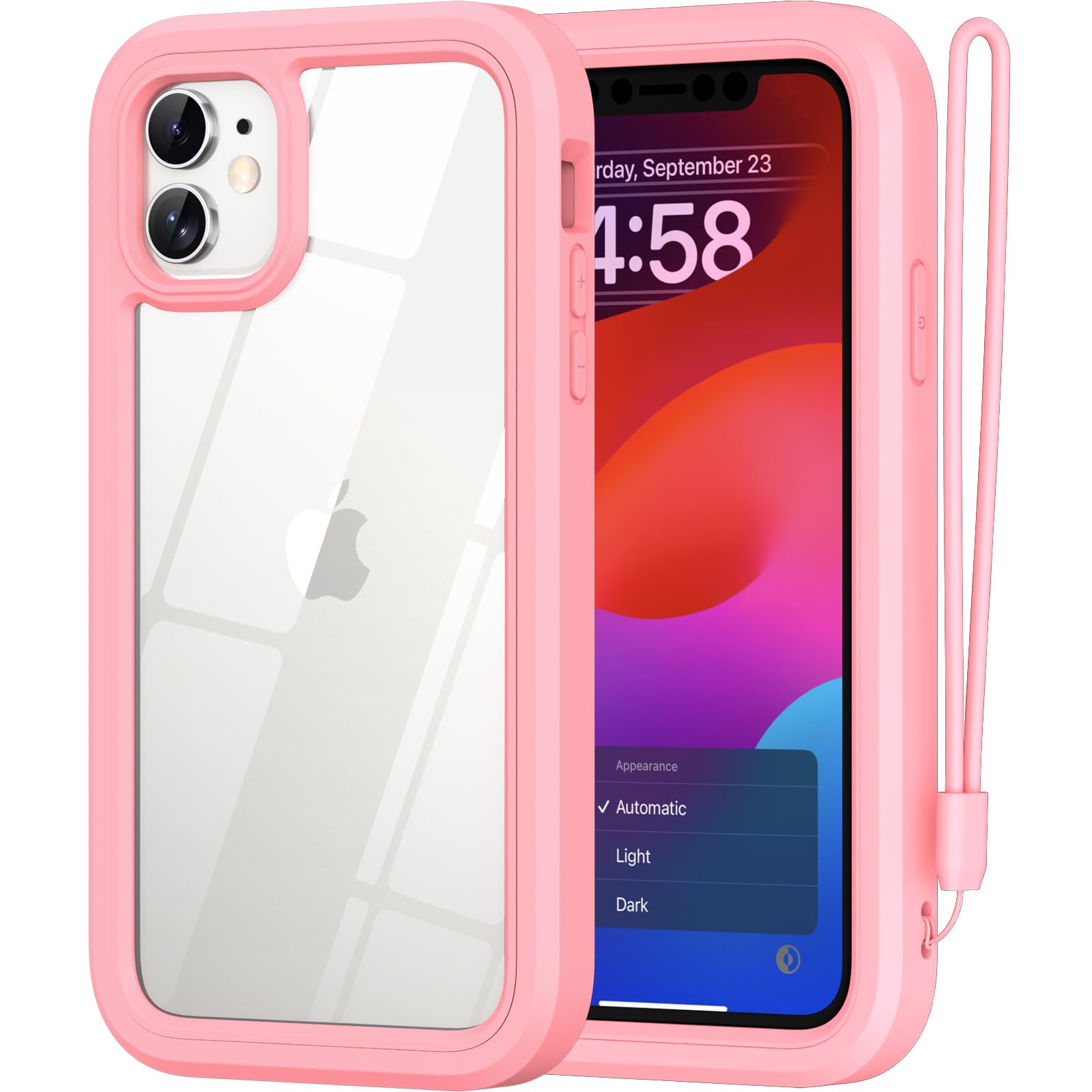 ANB for iPhone 11 Case,Hard PC+Soft Silicone 3in1 Heavy Duty Military Grade Shock Resistant Case for iPhone 11 6.1 Inch Supports Wireless Charging. (