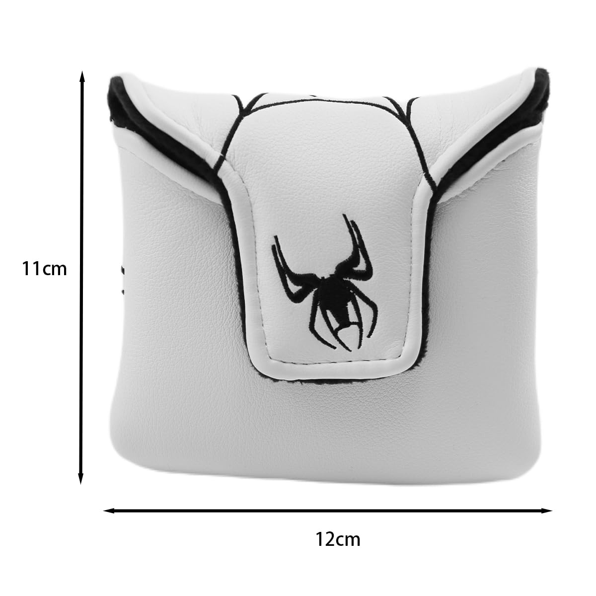 Funda De Cabeza De Putter para Palo De Golf Bordado De Araña Negra Y Roja Funda De Cabeza De Putter De Mazo Cuadrado para Palo De Golf Funda De Cabeza De Putter Magnética para Palo De Golf