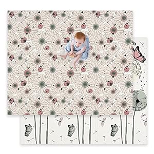 JumpOff Jo – Large Waterproof Foam Padded Play Mat for Infants, Babies, Toddlers, Play & Tummy Time, Foldable Activity…