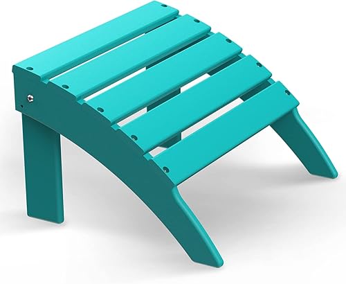 BRIOPAWS Adirondack otomana  Plegable  Plástico HDPE  Reposapiés para exteriores  Todo tipo de clima  Reposapiés de patio para silla Adirondack