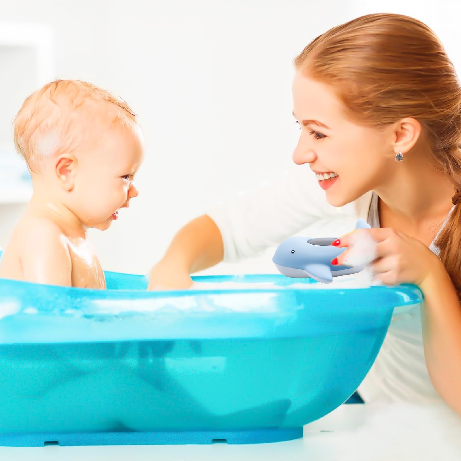 Balena Termometro da bagno per bambini: Termometro digitale per vasca da bagno Termometro veloce e preciso per vasca da bagno Termometro da bagno per neonati giocattolo da bagno galleggiante