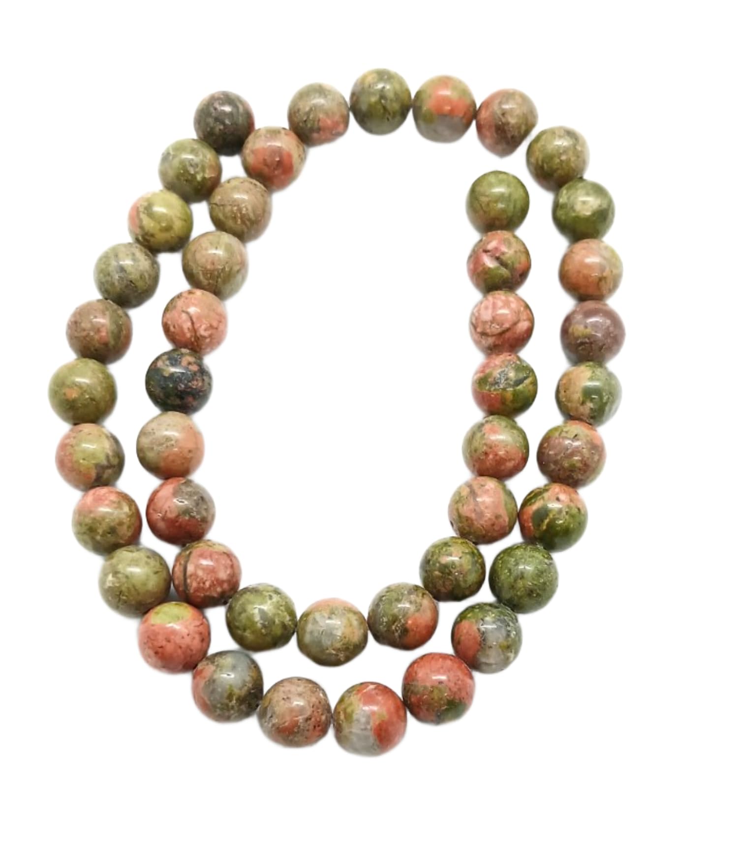 Blue bijoux Natural Stone Unakite Beads Polished Smooth Round Gemstone Beads for Jewelry Making