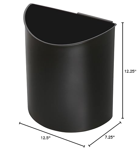Miniatura 6 de Safco Products Cubo de basura de reciclaje de lado de escritorio 9794BB negro y azul receptáculos de cierre 3 galones cada uno precio de valor 9927BB