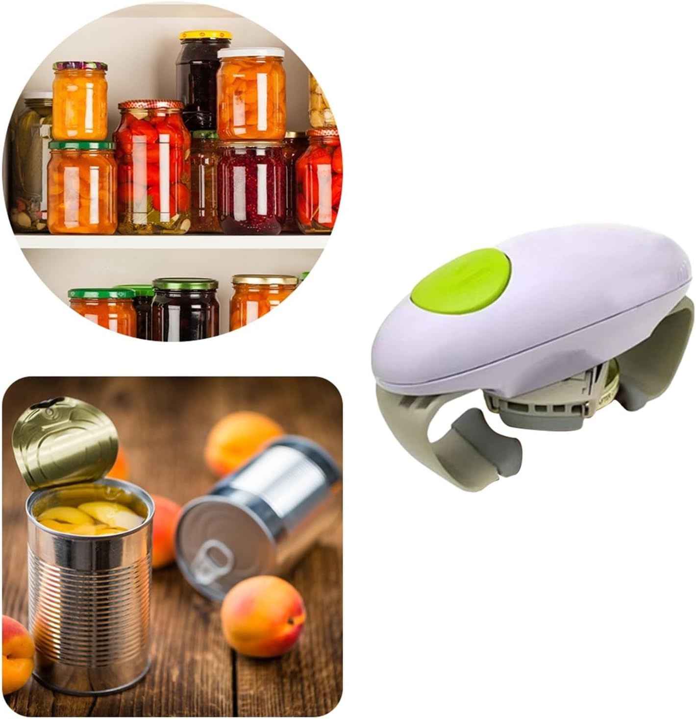 One Touch Automatic Electric Jar & Can Opener, Household Kitchen Gadget(Black)