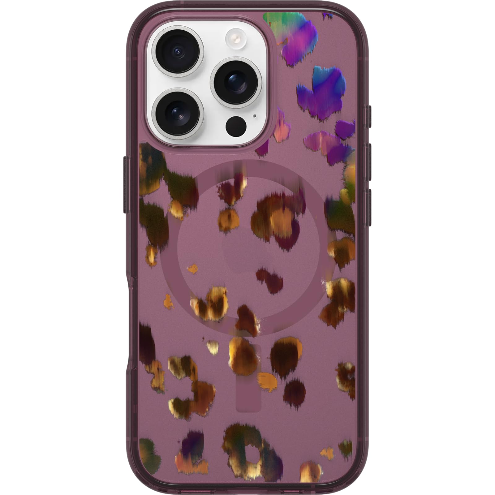 OtterBox iPhone 16 Pro Symmetry Series Clear Case - Pink Leopard Print