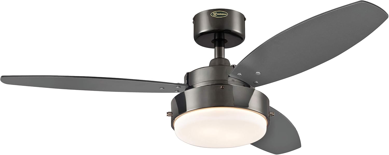 Westinghouse Lighting 7221514 Contemporary Alloy 42" Reversible 3 Blade Led Ceiling Fan in Gun Metal Finish