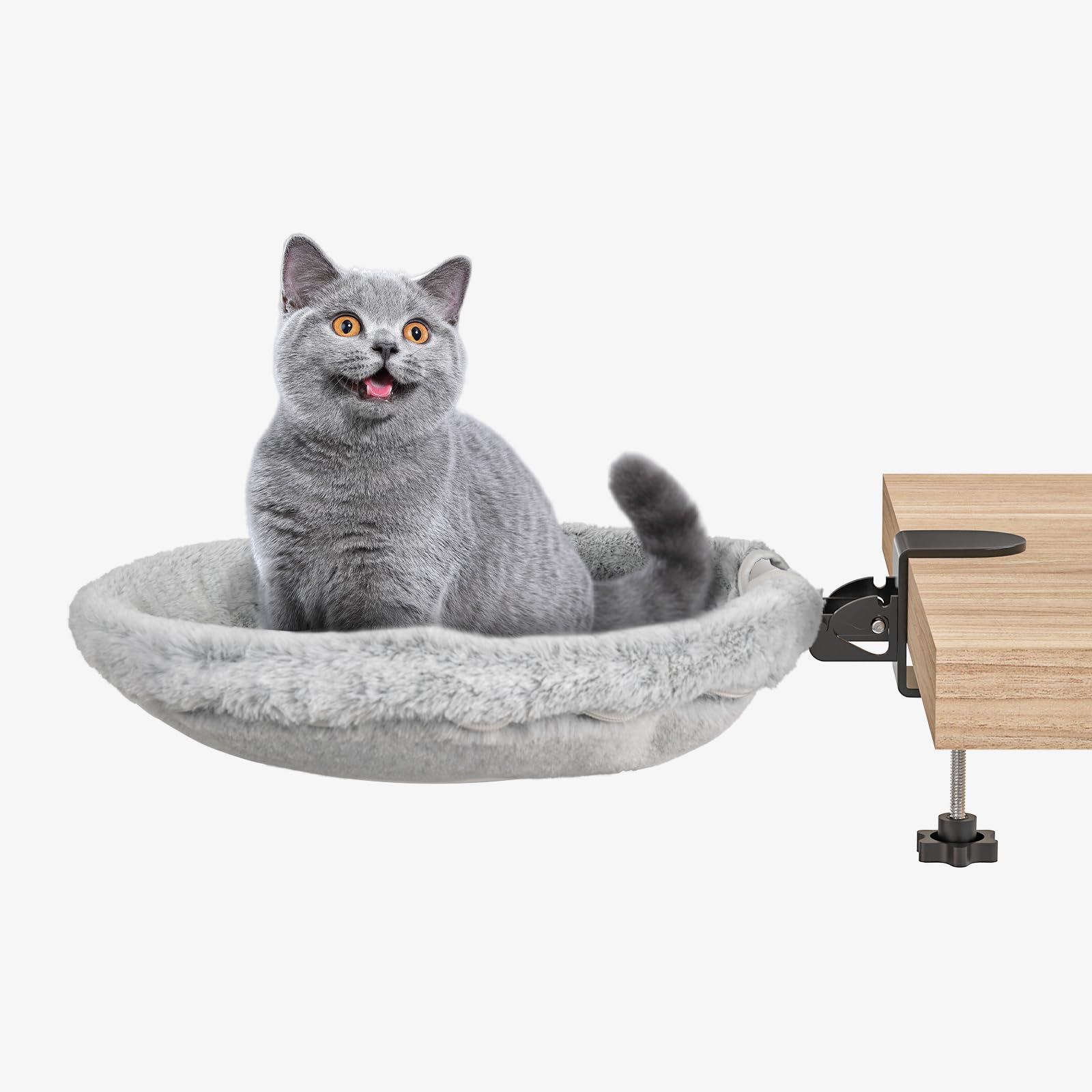 Lit de bureau pour chat supporte 22,7 kg design ergonomique