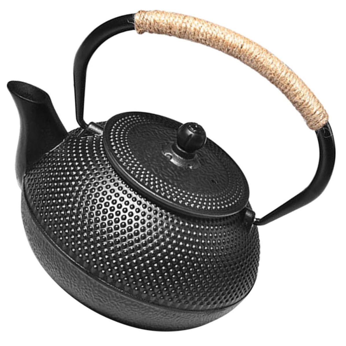 SEWACC Tetera de Hierro Fundido con Infusor para Té Suelto Resistente y Duradera para Hogar y Oficina Estilo Japonés Tetsubin