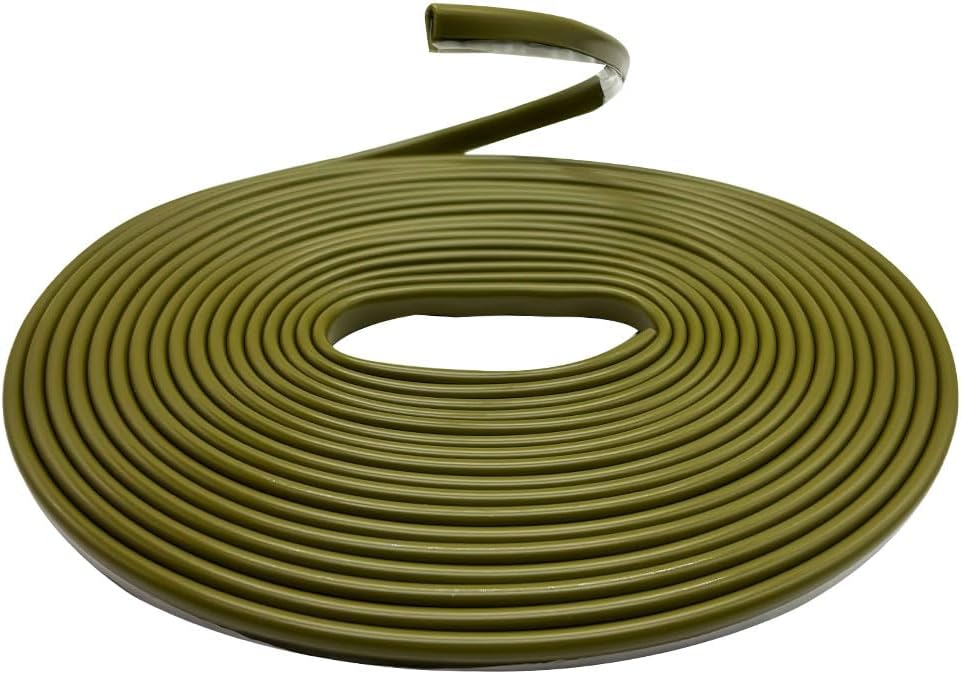 Door Molding with Adhesive, Door Guard, Made in Japan, Car, J-Shape, Door Scratches, Protection Guard, Slim Type, 2.4 x 0.3 inches (6 x 8 mm), Moss Green, Plastic Products, Made in Japan