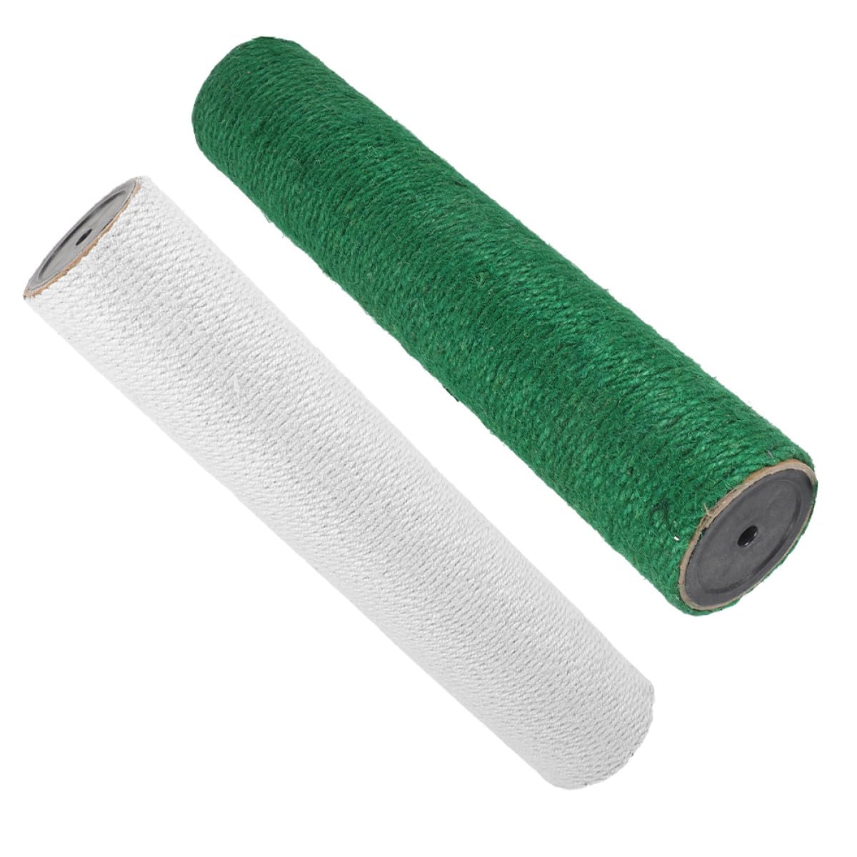 STOBAZA Poste Rascador de Suelo para Gatos de Cuerda de Yute Verde, 2 Piezas, Seguro y Antideslizante, Adecuado para Rascadores y Muebles para Gatos
