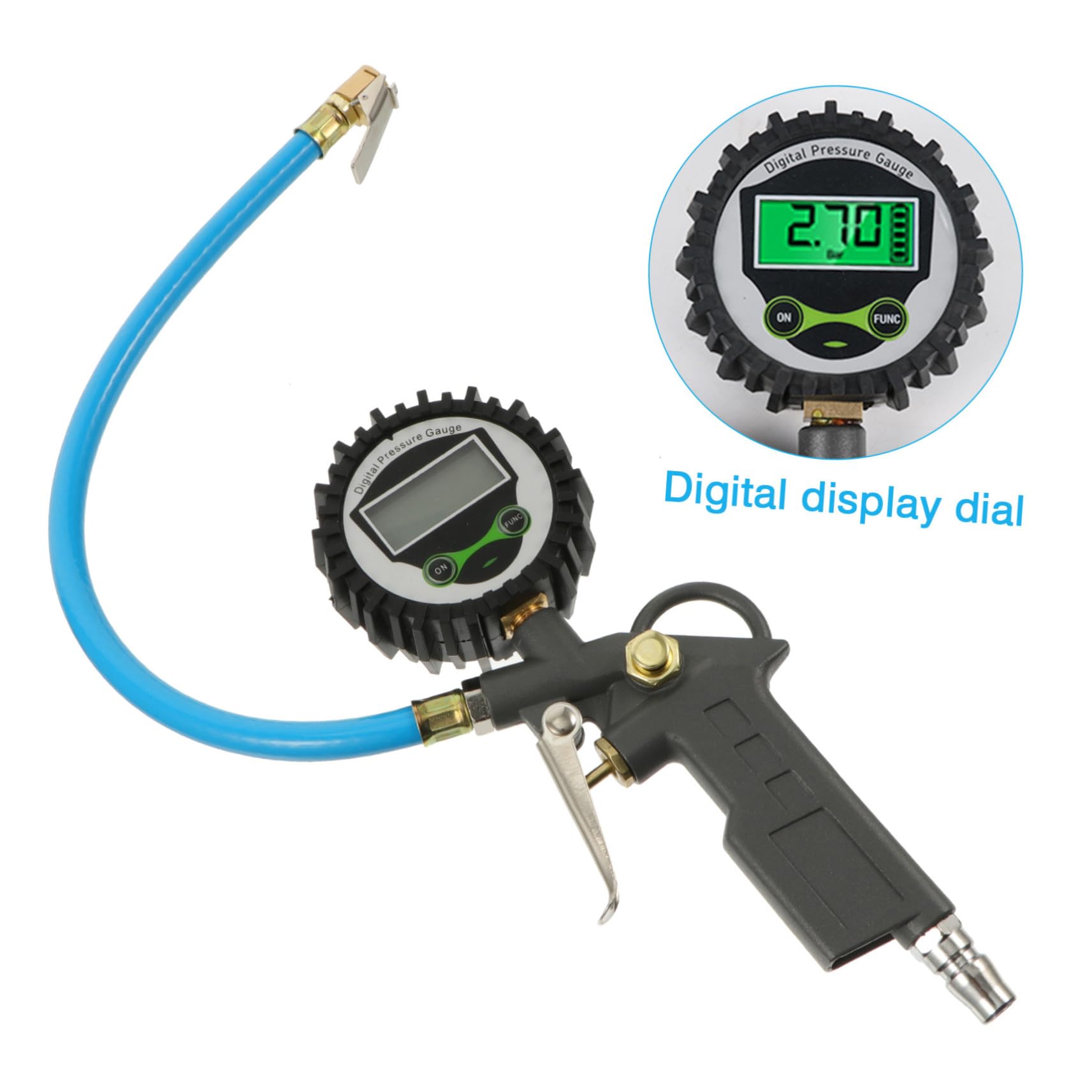 ERINGOGO Manomètre de Pression Pneu Digital avec Écran LCD Outil de Mesure Précis pour Voiture Accessoire Auto Pratique et Facile Dutilisation