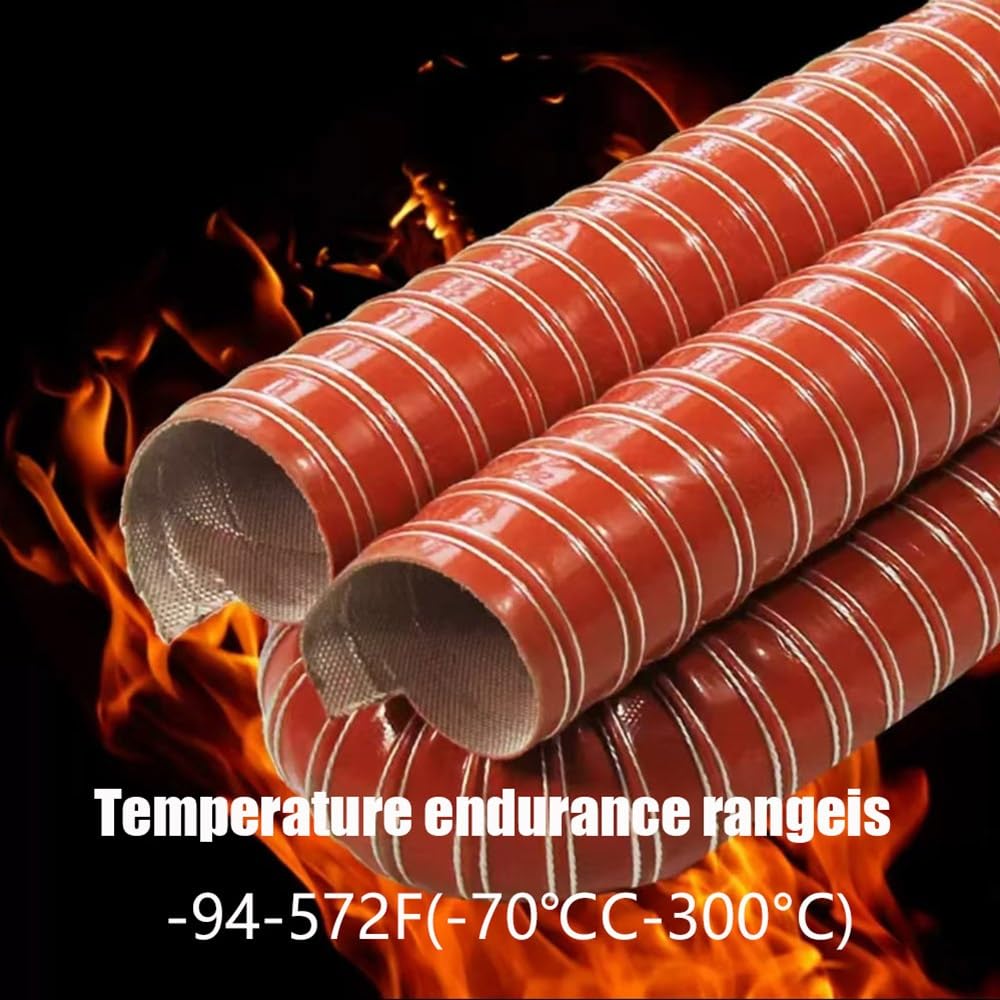 Tubo De Ventilación Para Secadora Tubo Aire Acondicionado Longitud 100cm Manguera Flexible Silicona 100mm 115mm 150mm Manguera De Admisión De Aire Para Automocion(1m/3.2ft,250mm-9 3/4in)