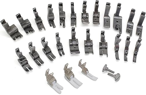 Miniatura 6 de Juego de 28 prensatelas industriales compatibles con JUKI DDL-555 DDL-5550 DDL-5600 DDL-8300 Singer 188K 191D 195K 196K Brother B705 B70 7B715 B716