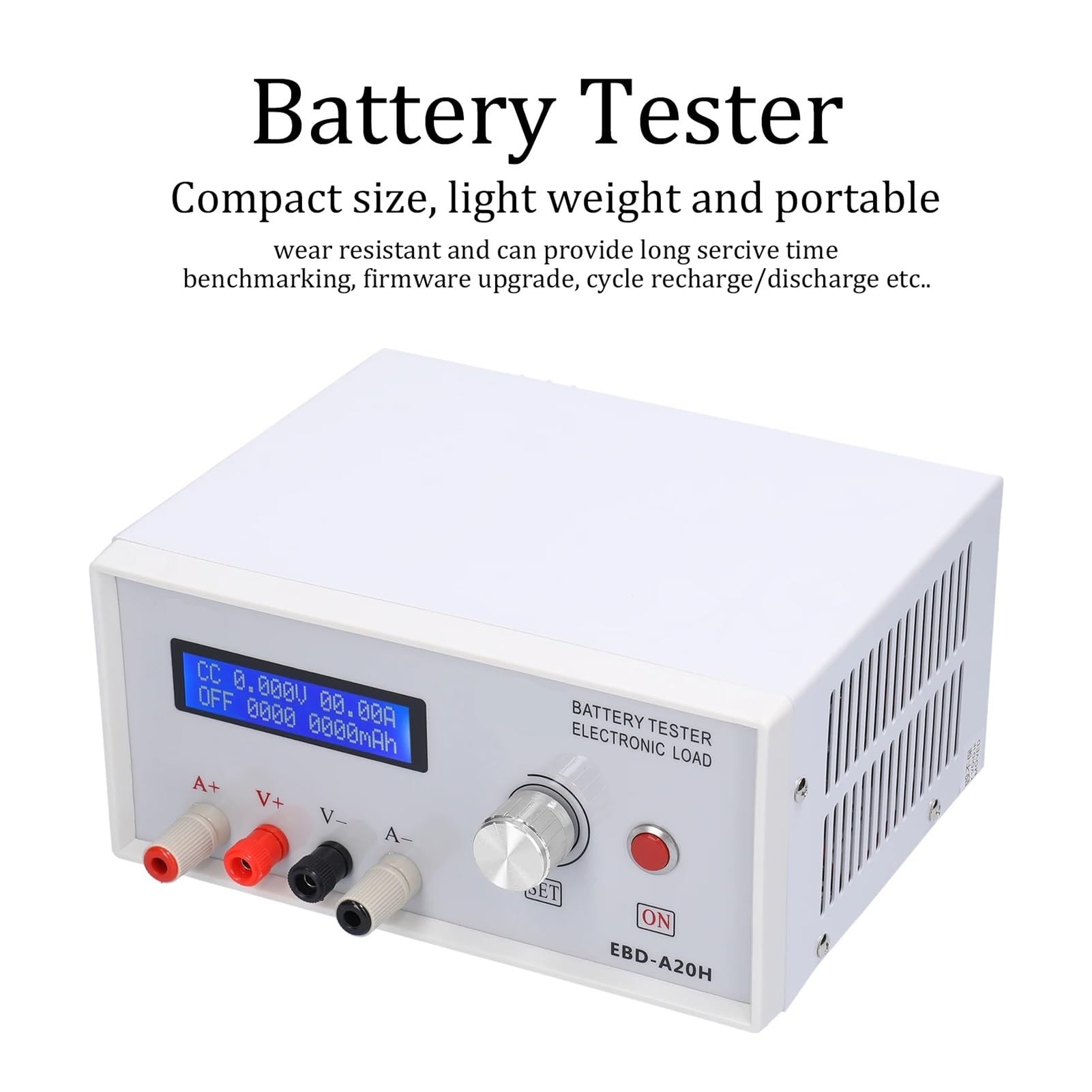 Tester batteria EBD-A20H, Tester capacità batteria 85W Ricarica 5A Scarica 20A