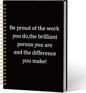 Inspirational Notebook Journal for Work,Employee Appreciation Gift for Coworker Teacher Nurse Staff Volunteer,Be Proud of the Work You Do Office Motivational Spiral Notebook,5.8x8.3 in