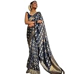 Yashika-Womens-Banarasi-Kanjivaram-Jacquard-Art-Silk-Saree-Exquisite-Ethnic-Attire-for-Indian-Festivities-Unstitched-Blouse-Included-Perfect-for-Weddings-All-Celebrations