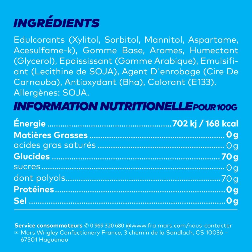FREEDENT REFRESHERS - Chewing Gum Sans Sucre - Goût Bubble Menthe - 12 Paquet de 8 Dragées - Grand Format 96 Dragées