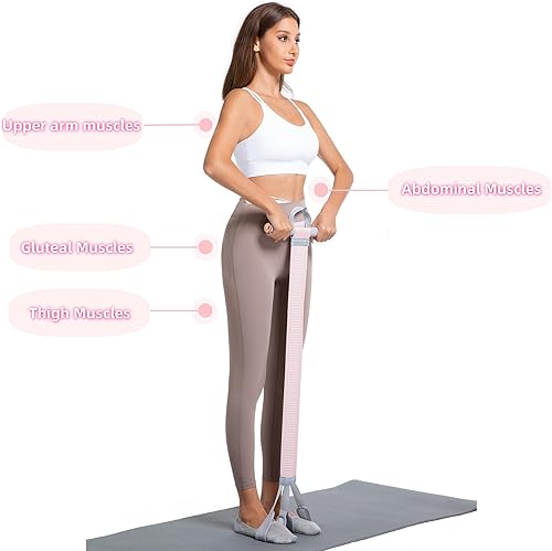 Miniatura 3 de Juego de cuerdas de tensión multifuncionales asistencia para sentarse, equipo de fitness de punto para estiramiento abdominalcinturabrazopiernas y