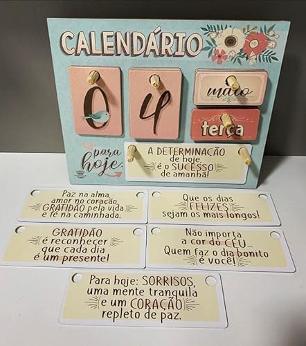 CALENDÁRIO PERMANENTE DE MESA PARA HOJE, GRATIDÃO.FLORAL
