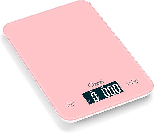Ozeri Touch - Báscula digital profesional de cocina (edición de 12 libras) en vidrio templado