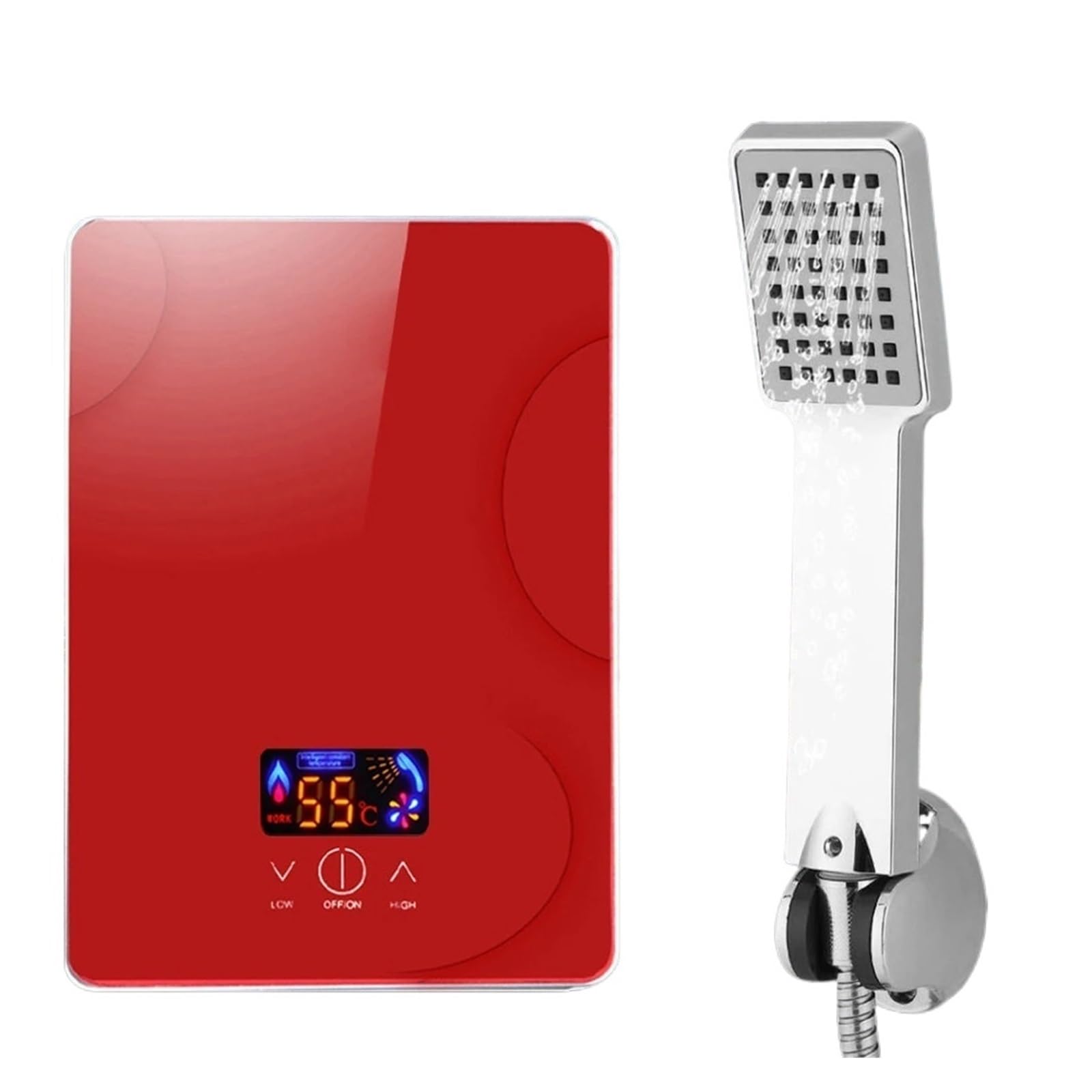 Scaldabagno Elettrico Senza Serbatoio For Acqua Calda Istantanea Da 6500 W Con Soffione Doccia 55 ℃ Kit For Bagno Veloce E Comodo