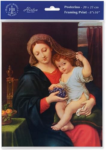 Mignard Madonna of The Grapes - Impresiones italianas de 8 x 10 pulgadas, paquete económico de 3 unidades