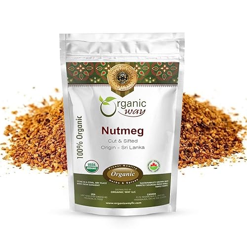 Miniatura 1 de Organic Way Corte y tamizado de nuez moscada molida prémium (Myristica fragrans) - Digestión saludable  Certificado orgánico y Kosher  Sin OMG y sin
