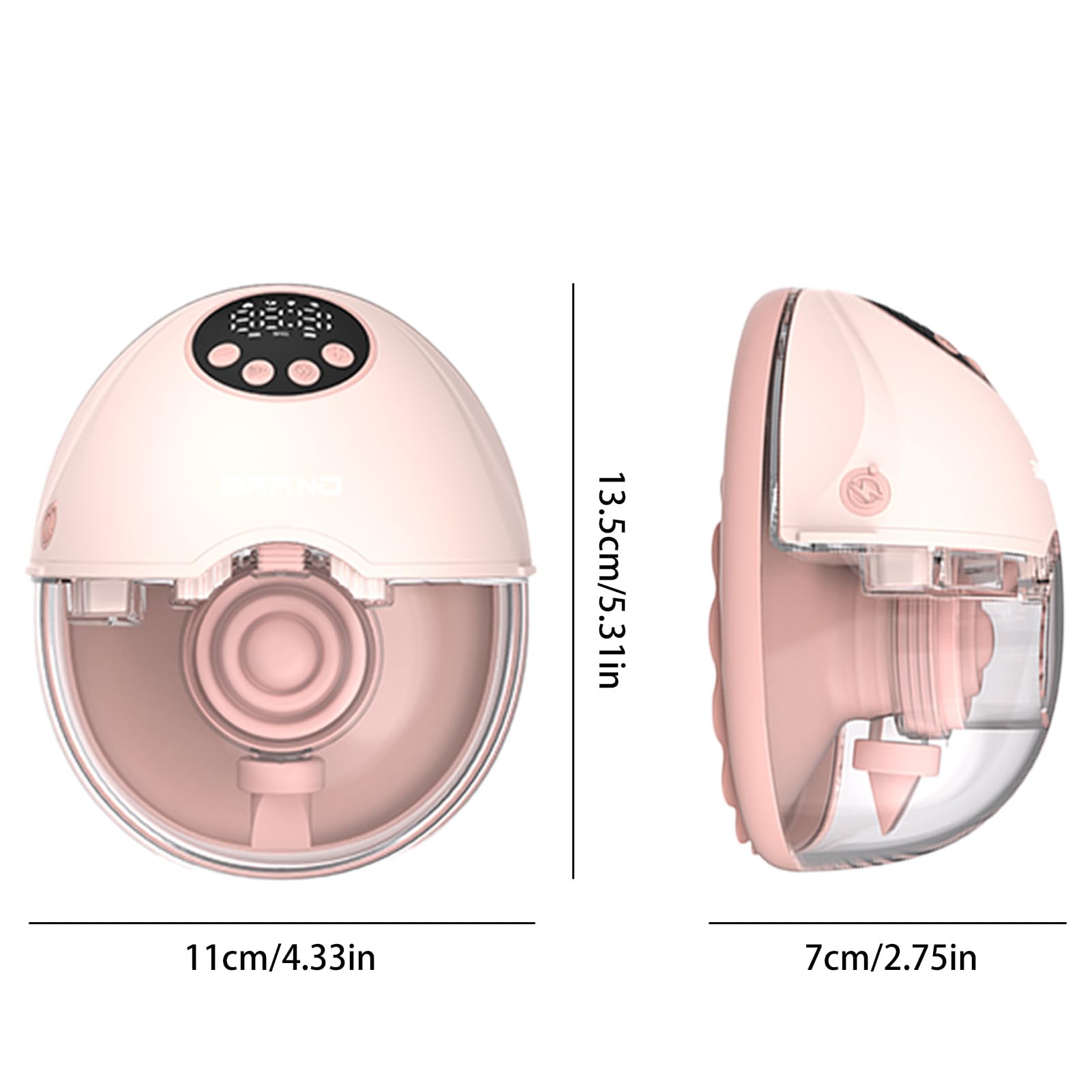 Luocute Tire-lait Portable, Tire-lait électrique Mains Libres avec 4 Modes 12 Niveaux, Double Bride Scellée, sans BPA, capacité de 160 Ml, Batterie Intégrée de 1200 MAh, pour les Voyages (Double
