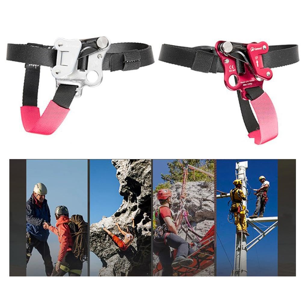 Bloqueur de pied pour l'escalade : robuste, léger et durable. Équipement indispensable pour la spéléologie et l'escalade. Bloqueur de pied gauche/droite. Élévateur d'arbre.