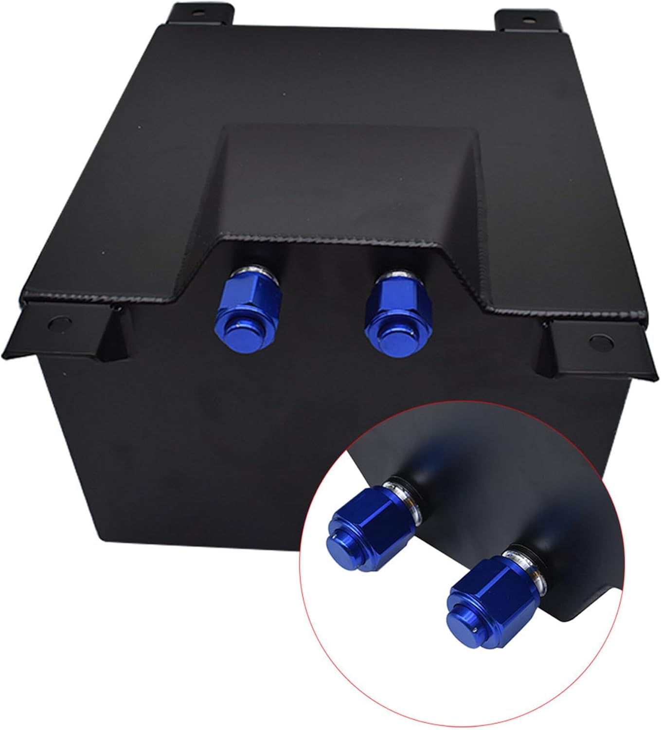 GXYWADY 5 Gallon Polished Aluminum Fuel Cell Gas Tank with Level Sender for Race Street Drift Strip Black