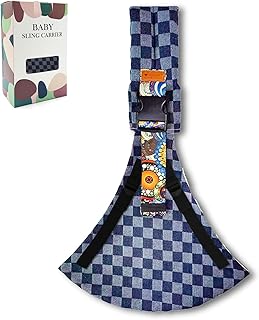 Baby Sling Carrier 2026 Baby Carrier Newborn to Toddler Sling Lightweight Baby Carrier Sling with Adjustable Straps Toddler Carrier Wrap for 10-30 lbs(Square)