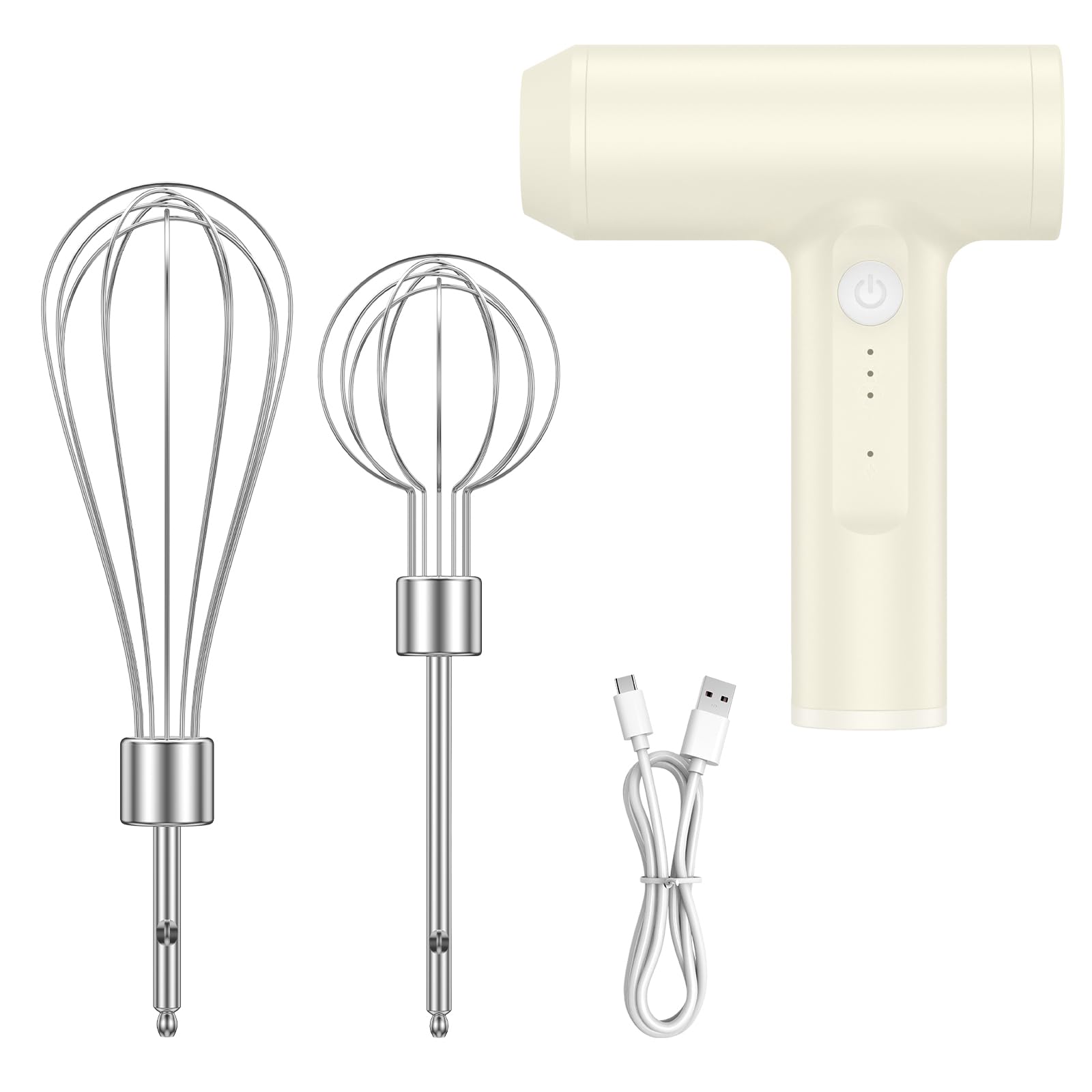 Cordless Mini Hand Mixers, Electric Whisk USB Rechargeable Handheld Electric Mixing with 3 Speed Self-Control, Wireless Electric Whisks Portable Electric Egg Beater for Pancake,Whipping,Cookies-picture-20