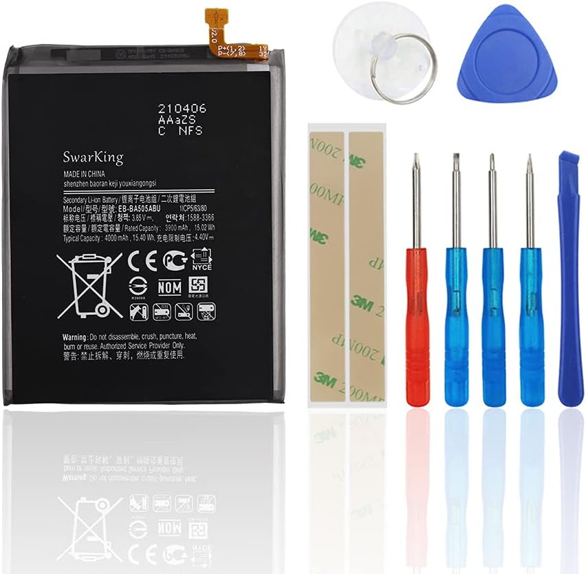 Replacement Battery Compatible with EB-BA505ABU Samsung Galaxy A50 A505F /A30 SM-A305 /A20 A205FN A202F /A30s SM-A307 with Toolkit