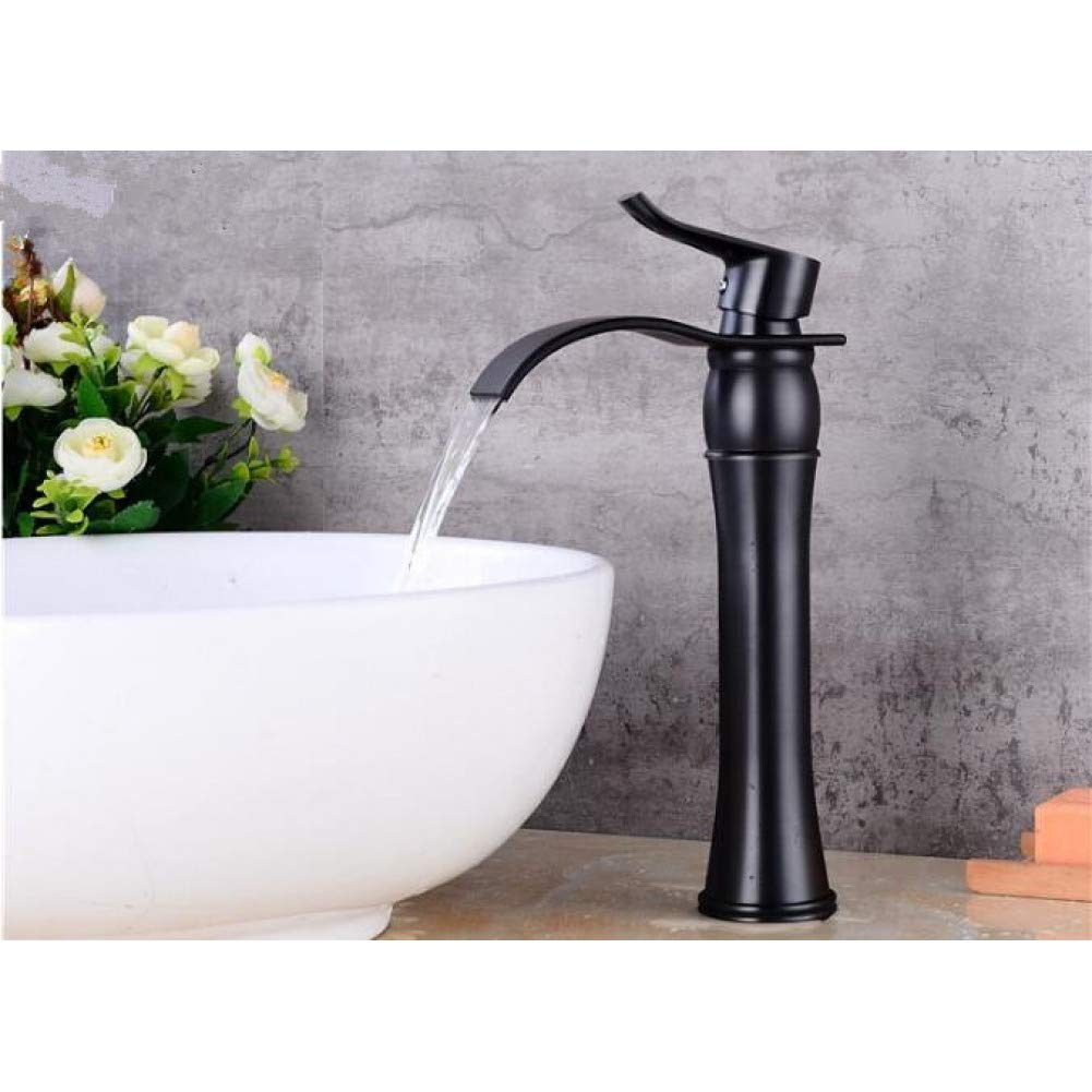 WIQUYBML Kitchen Taps Basin Faucet Brass Material Black Bathroom 5 Colors Torneiras para Pia de Banheiro Wash Gold Waterfall