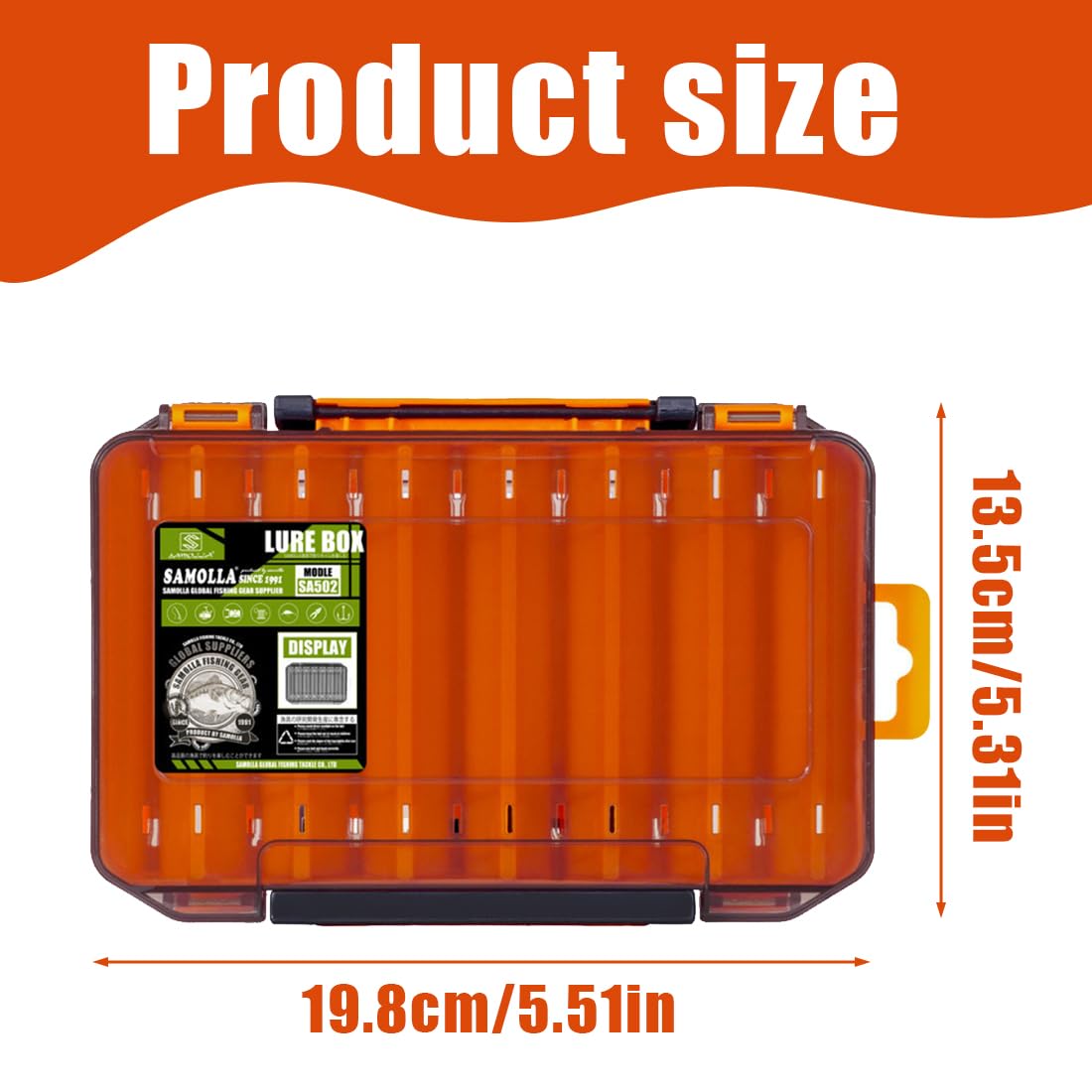 NHQZ 1 Pieza Bolsa de Pesca, Caja de Aparejos de Pesca, Caja de Caña de Pesca, Cebo de Pesca Portátil, Naranja, L, Herramientas Esenciales para Pescadores, Adecuado para Almacenar Varios Cebos