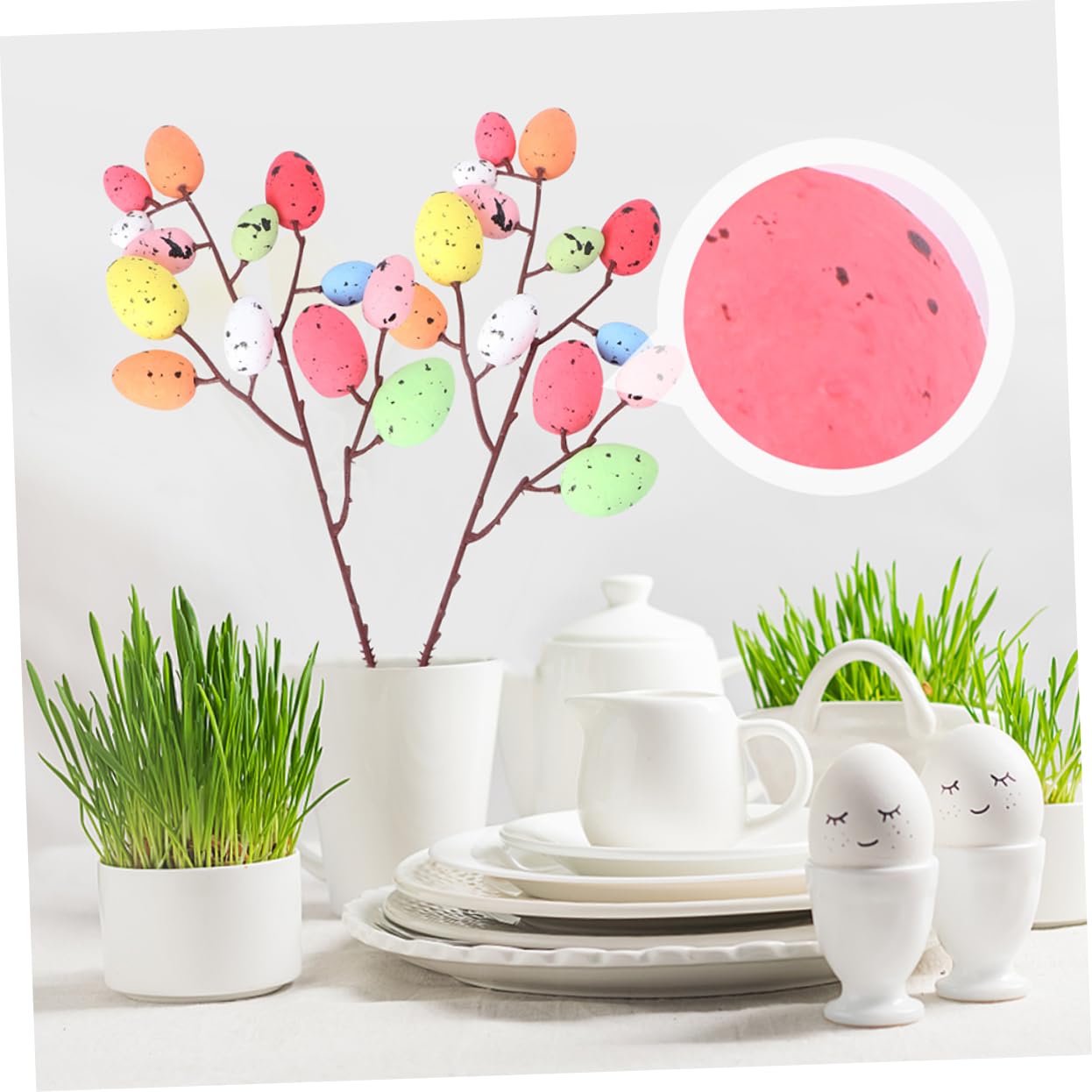 Cabilock 3 Set 6 Pz talee pasquali Caccia alle uova Decorazioni primaverili uova in salamoia easter bunny easter egg cestino arredamento della casa ornamento per la casa di pasqua Schiuma