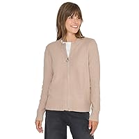 Cecil 2515363 Cardigan con Cerniera, Sandalwood Beige Melange